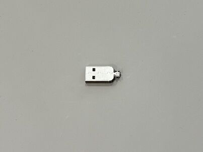 USB 2.0 AM Connector Two-Piece Metal Shell | 24.7mm Length | 2.2mm Cable OD | Electrical Wire Terminal Connector for Data & Power Transmission