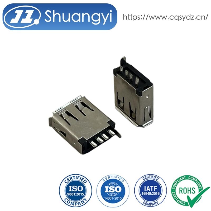 USB 2.0 Type-A Female PCB Connector 4 Pin Electrical Signal Connector
