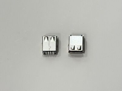 USB 2.0 A/F Clamp-Type Connector with Protective Housing | Gold-Flash Plated Terminal Connector for PCB, Cable Assembly & Electronic Devices