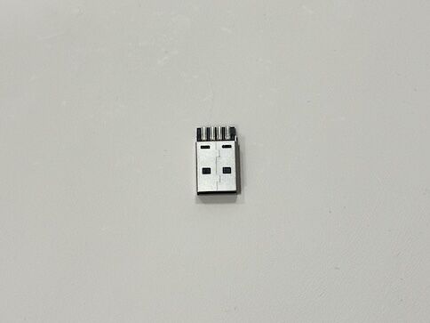 USB 2.0 AM Male Connector Integrated Solder-Type Housing Black Gold-Plated G/F | Electrical Wire Cable Signal Terminal Connector for Customization