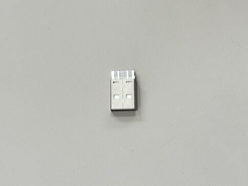 USB 2.0 AM Integrated Wire Solder Connector | Gold-Plated Terminal | White Housing | Electrical Cable Connector