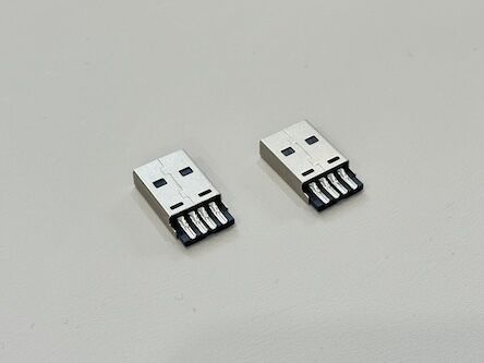 High-Durability USB 2.0 AM Integrated Connector | Wire Solder Type | Gold-Plated Contacts & Nickel-Plated Shell | Electrical Signal Power Transmission Connector