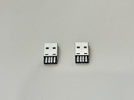 High-Durability USB 2.0 AM Integrated Connector | Wire Solder Type | Gold-Plated Contacts & Nickel-Plated Shell | Electrical Signal Power Transmission Connector