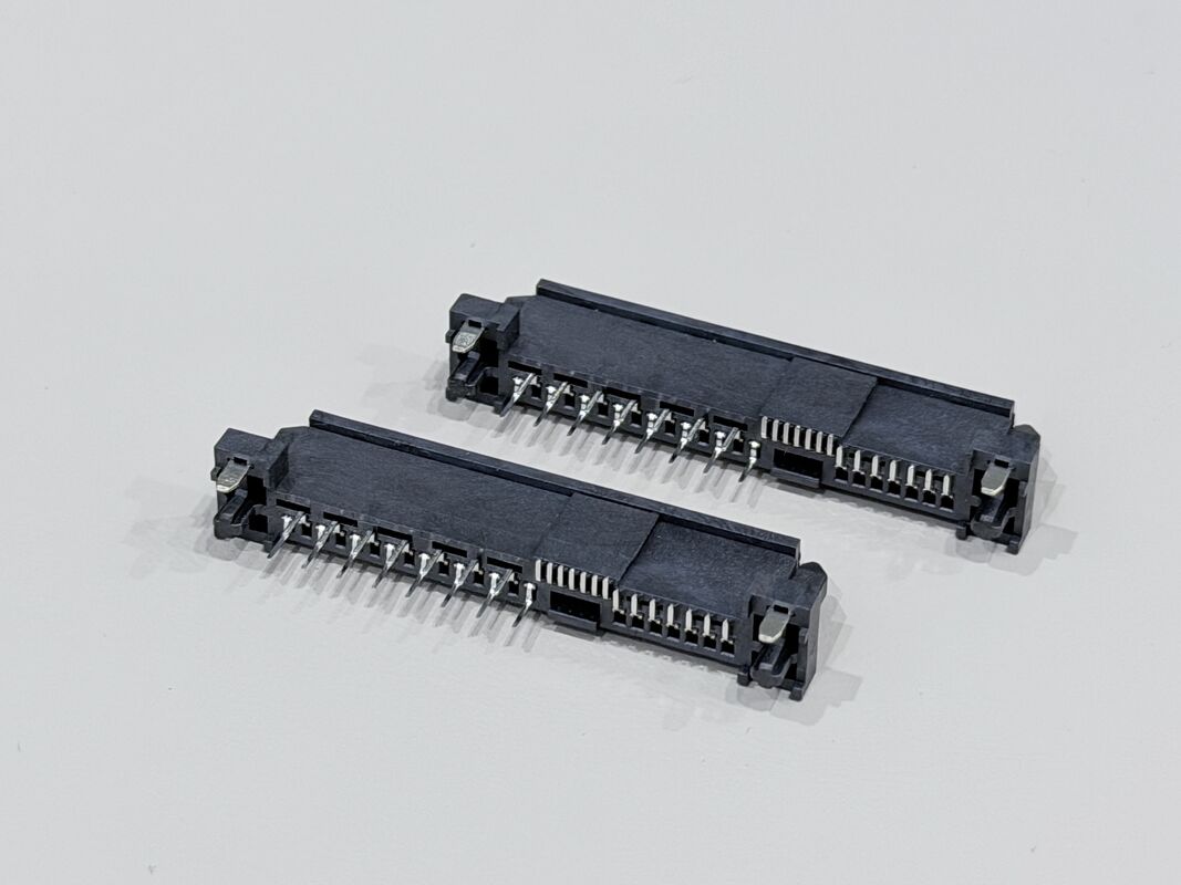 SAS 3.0 29Pin Female PCB Connector, 1.27mm Pitch Mixed SMT + TH Pin Terminal Connector for Server, Automotive & Power Wire Cable Signal Transmission