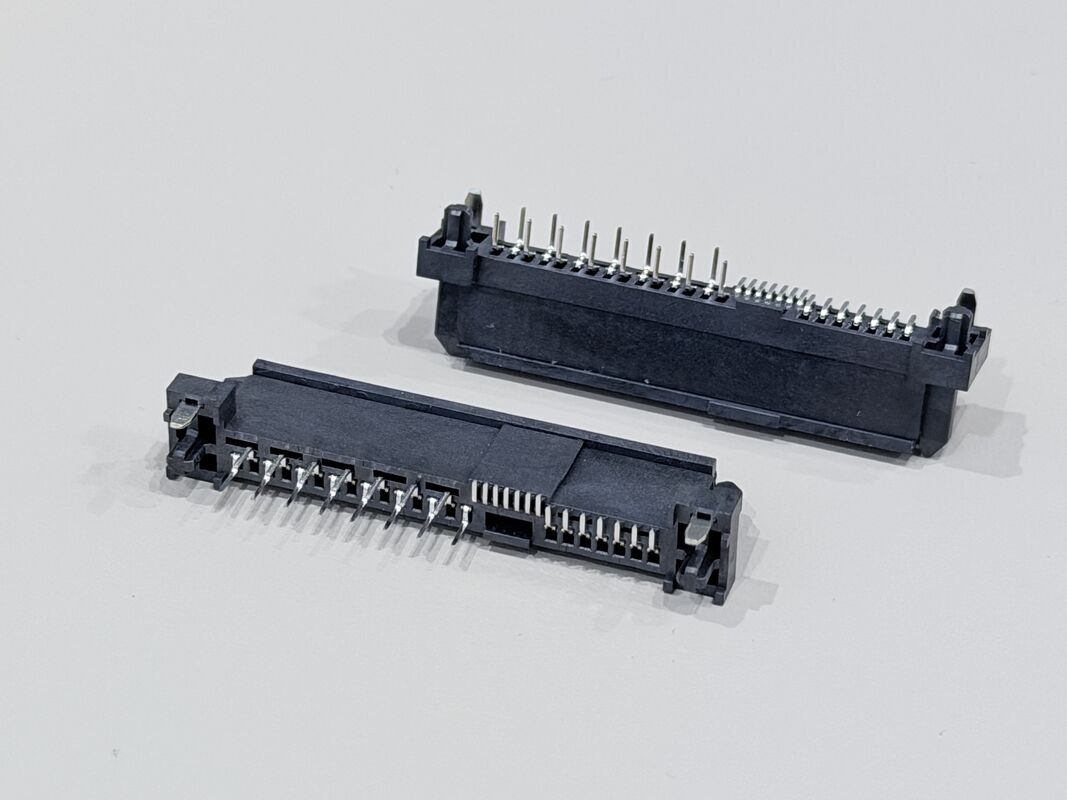 SAS 3.0 29Pin Female PCB Connector, 1.27mm Pitch Mixed SMT + TH Pin Terminal Connector for Server, Automotive & Power Wire Cable Signal Transmission