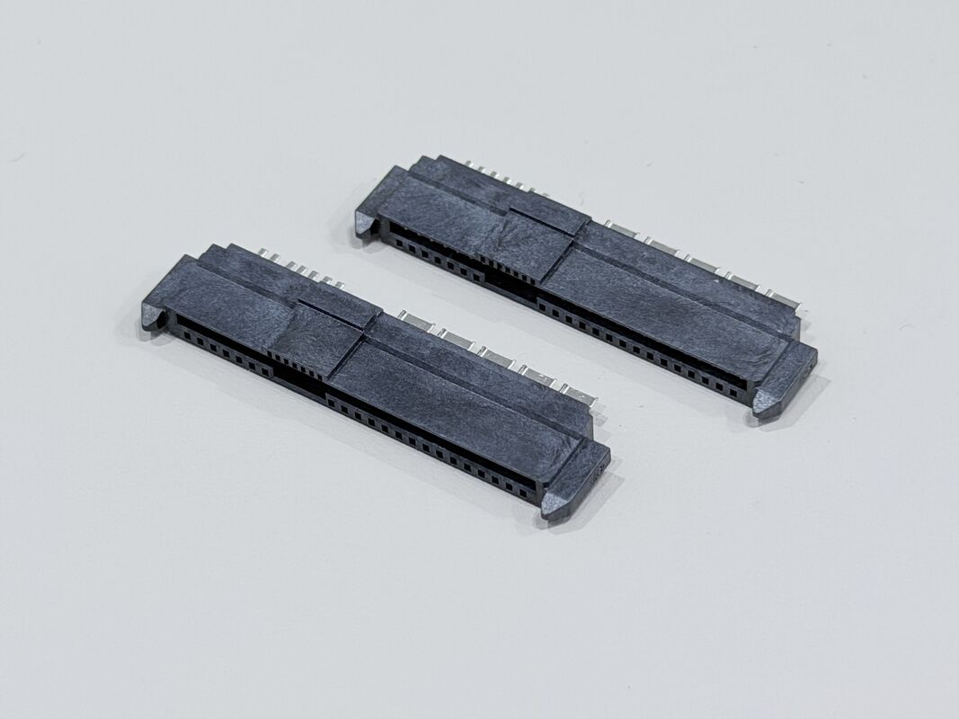 SAS 29P Dummy Female PCB Connector 1.27mm Pitch 180° Solder Wire Terminal Connector, 15U