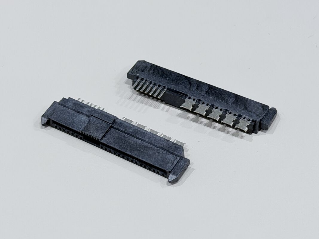 SAS 29P Dummy Female PCB Connector 1.27mm Pitch 180° Solder Wire Terminal Connector, 15U