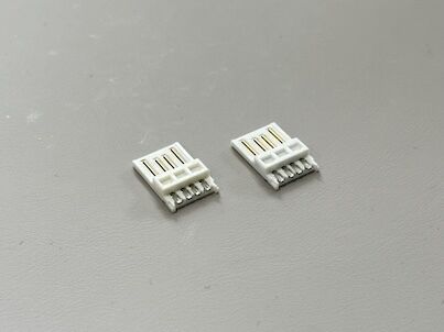 USB 2.0 AM Male Wire Solder Connector 5U Gold-Plated Terminal for Power & Data Transmission Cable Assembly