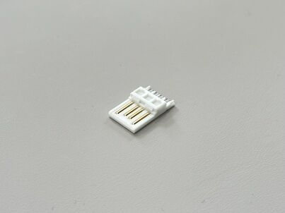 USB 2.0 AM Male Wire Solder Connector 5U Gold-Plated Terminal for Power & Data Transmission Cable Assembly