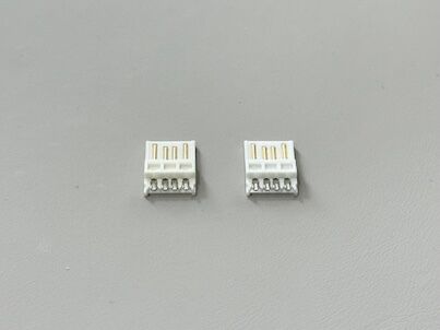 USB 2.0 AM Male Wire Solder Connector 5U Gold-Plated Terminal for Power & Data Transmission Cable Assembly