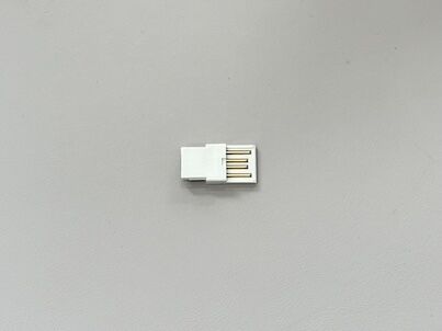 USB 2.0 AM Connector Three-Piece Wire Solder Type Gold-Plated White Shell | Electrical Signal Wire Cable Terminal Connector for PCB/Customization