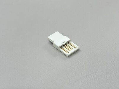 USB 2.0 AM Connector Three-Piece Wire Solder Type Gold-Plated White Shell | Electrical Signal Wire Cable Terminal Connector for PCB/Customization