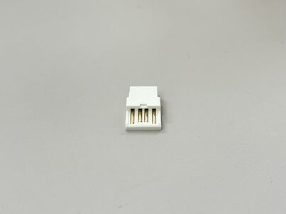 USB 2.0 AM Connector Three-Piece Wire Solder Type Gold-Plated White Shell | Electrical Signal Wire Cable Terminal Connector for PCB/Customization