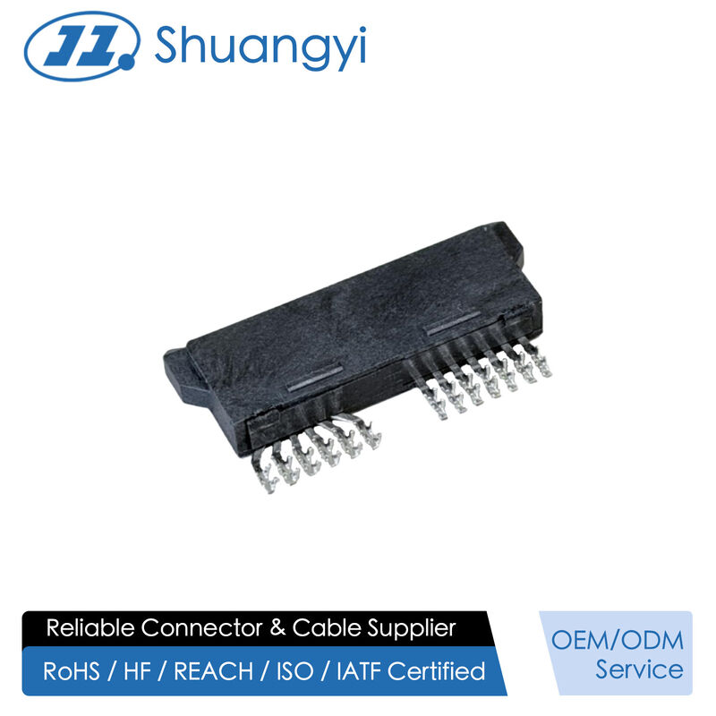 High-Reliability SATA 13Pin 180° Wire Crimp Female Connector 1.27mm Pitch | Electrical Signal & Power Terminal Connector for Server, Automotive & Custom Wire Cable Transmission