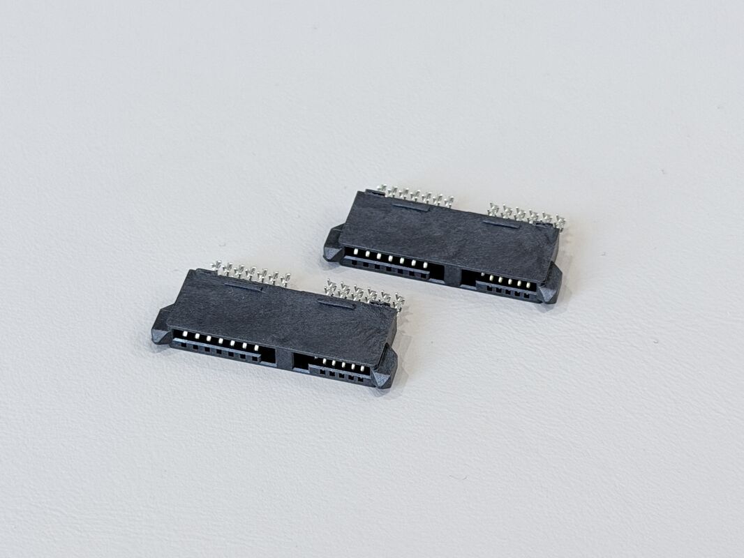 High-Reliability SATA 13Pin 180° Wire Crimp Female Connector 1.27mm Pitch | Electrical Signal & Power Terminal Connector for Server, Automotive & Custom Wire Cable Transmission