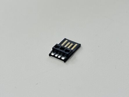 USB 2.0 AM Male Solder Connector with Wide Solder Cup | Black Gold-Plated 15U” Wire Cable Terminal Connector for PCB, Automotive, Electronics & Power Transmission