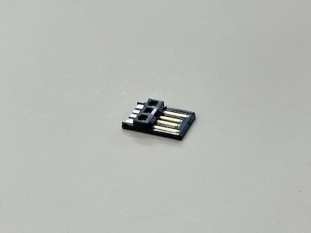 USB 2.0 AM Male Solder Connector with Wide Solder Cup | Black Gold-Plated 15U” Wire Cable Terminal Connector for PCB, Automotive, Electronics & Power Transmission