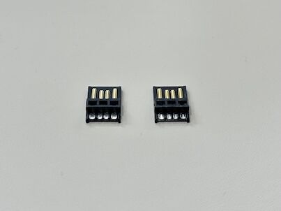 High-Precision USB 2.0 AM Connector Wire-Solder Type with Wide Solder Cup, Black Gold-Plated Terminal Connector