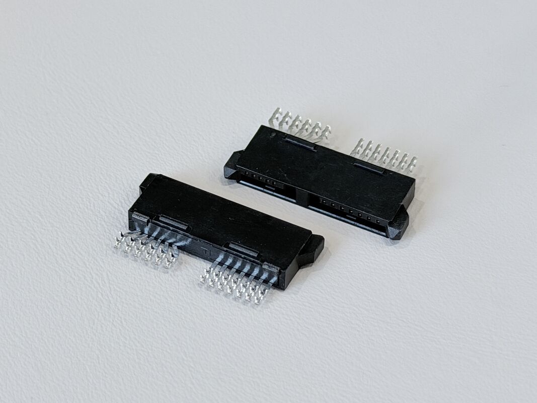 High-Reliability SATA 13Pin 180° Wire Crimp Female Connector 1.27mm Pitch | Electrical Signal & Power Terminal Connector for Server, Automotive & Custom Wire Cable Transmission