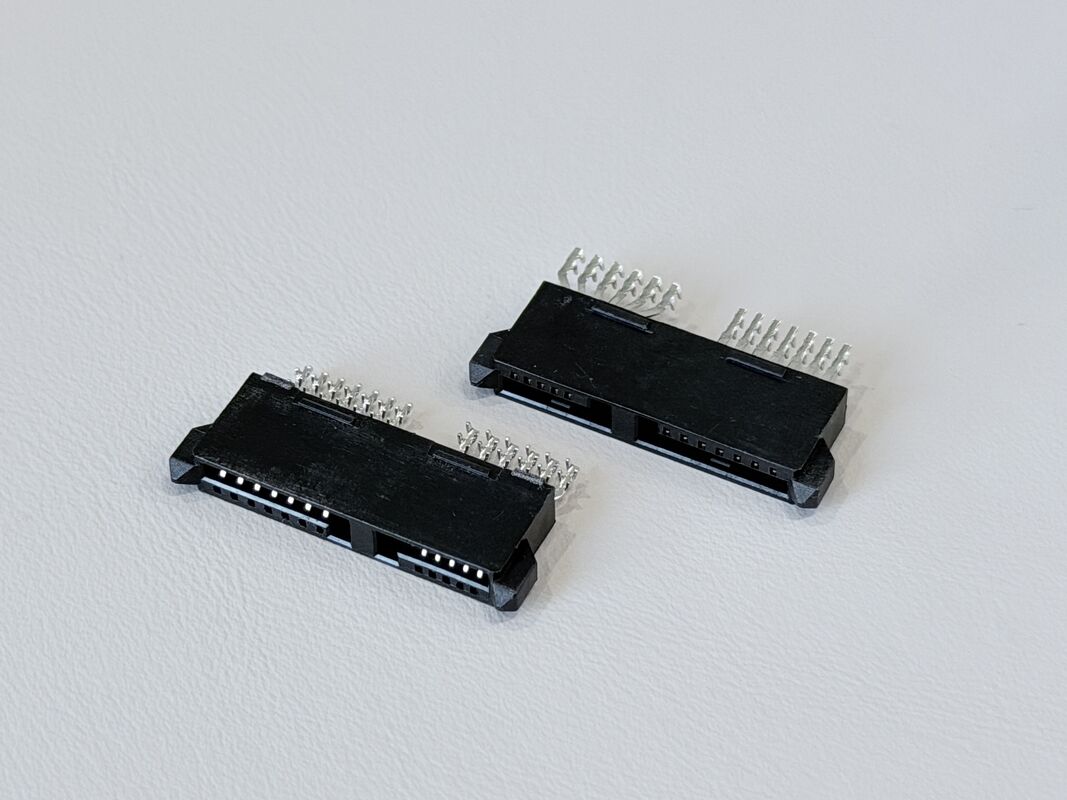 High-Reliability SATA 13Pin 180° Wire Crimp Female Connector 1.27mm Pitch | Electrical Signal & Power Terminal Connector for Server, Automotive & Custom Wire Cable Transmission