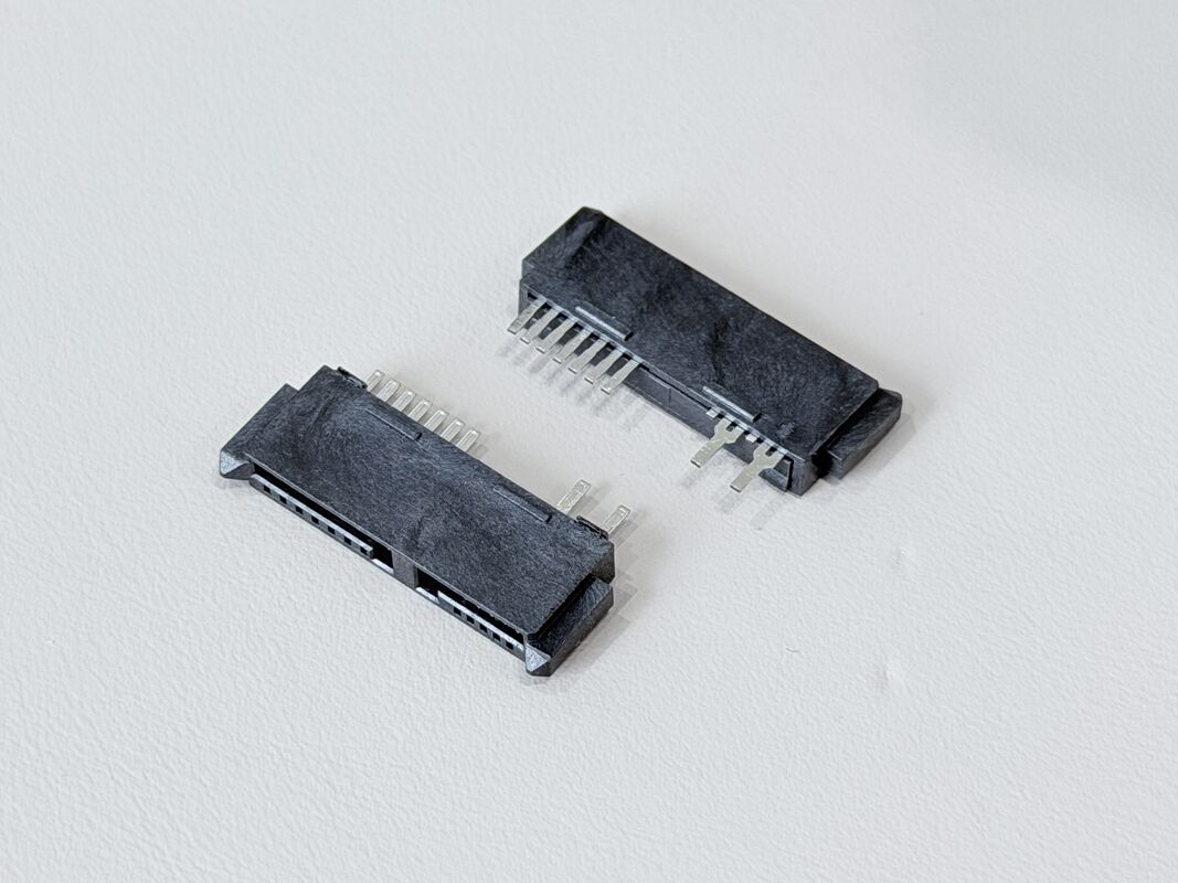 High-Reliability SATA 13Pin 180° Solder Wire Female Connector 1.27mm Pitch | Electrical Signal & Power Terminal Connector for Server, Automotive & Custom Wire Cable Transmission