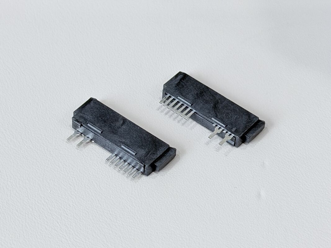 High-Reliability SATA 13Pin 180° Solder Wire Female Connector 1.27mm Pitch | Electrical Signal & Power Terminal Connector for Server, Automotive & Custom Wire Cable Transmission