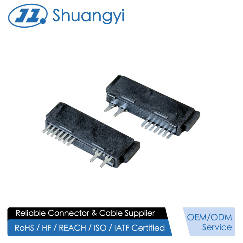 High-Reliability SATA 13Pin 180° Solder Wire Female Connector 1.27mm Pitch | Electrical Signal & Power Terminal Connector for Server, Automotive Wire Cable & Custom Harness Transmission