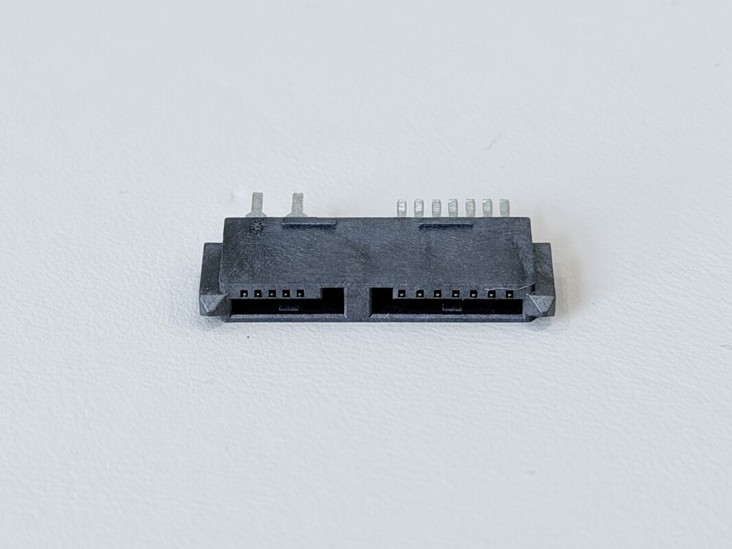 High-Reliability SATA 13Pin 180° Solder Wire Female Connector 1.27mm Pitch | Electrical Signal & Power Terminal Connector for Server, Automotive Wire Cable & Custom Harness Transmission