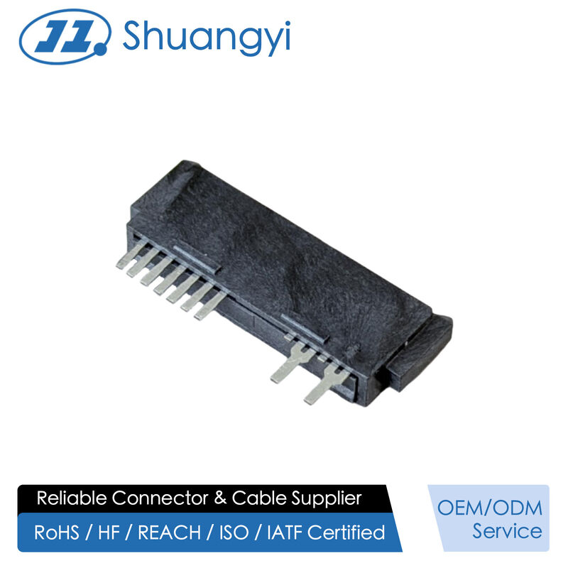 High-Reliability SATA 13Pin 180° Solder-Type Wire Female Connector 1.27mm Pitch | Electrical Signal & Power Terminal Connector for Server, Automotive & Custom Wire Cable Transmission