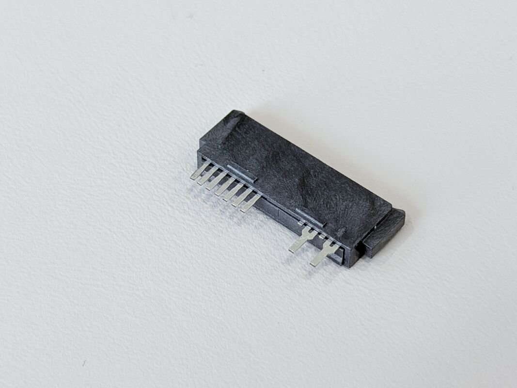 High-Reliability SATA 13Pin 180° Solder-Type Wire Female Connector 1.27mm Pitch | Electrical Signal & Power Terminal Connector for Server, Automotive & Custom Wire Cable Transmission