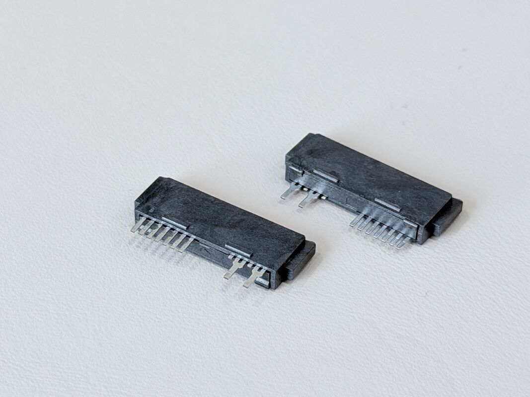 High-Reliability SATA 13Pin 180° Solder-Type Wire Female Connector 1.27mm Pitch | Electrical Signal & Power Terminal Connector for Server, Automotive & Custom Wire Cable Transmission