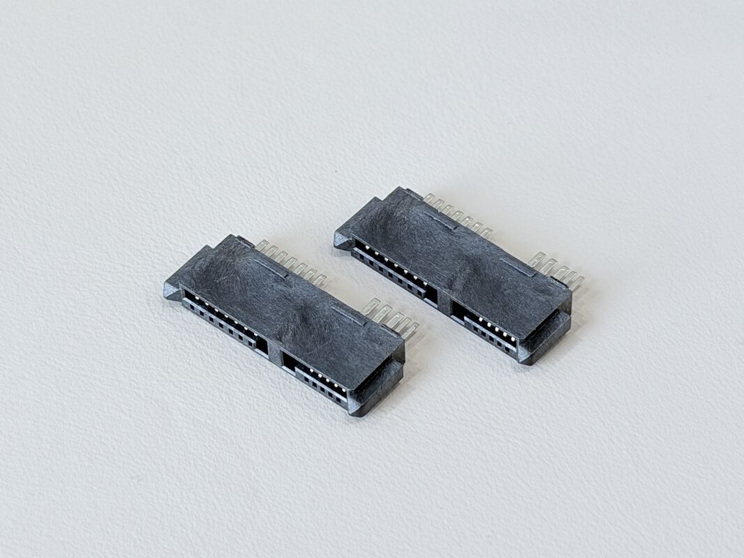 High-Reliability SATA 13Pin 180° Wire Solder Female Connector 1.27mm Pitch | Electrical Signal & Power Terminal Connector for Server, Automotive & Custom Wire Cable Transmission