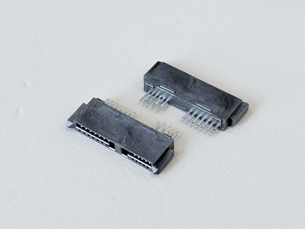 High-Reliability SATA 13Pin 180° Wire Solder Female Connector 1.27mm Pitch | Electrical Signal & Power Terminal Connector for Server, Automotive & Custom Wire Cable Transmission