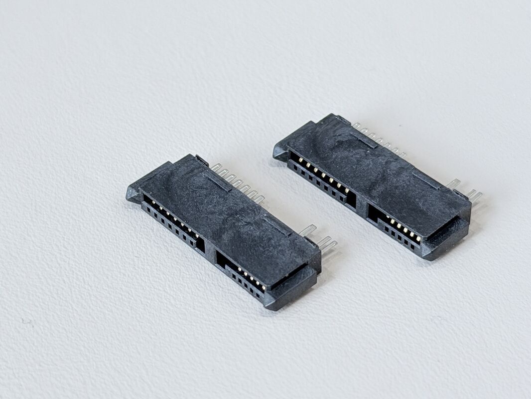 High-Reliability SATA 13Pin 180° Wire Solder Female Connector 1.27mm Pitch | Electrical Signal & Power Terminal Connector for Server, Automotive & Custom Wire Cable Transmission