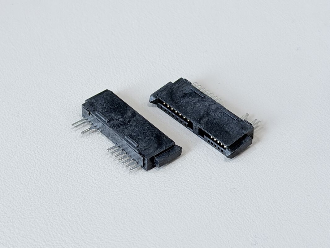High-Reliability SATA 13Pin 180° Wire Solder Female Connector 1.27mm Pitch | Electrical Signal & Power Terminal Connector for Server, Automotive & Custom Wire Cable Transmission