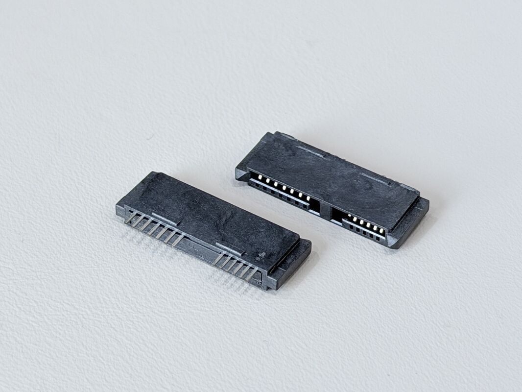 High-Reliability SATA 13Pin 180° Wire Solder Female Connector 1.27mm Pitch | Electrical Signal & Power Terminal Connector for Server, Automotive & Custom Wire Cable Transmission