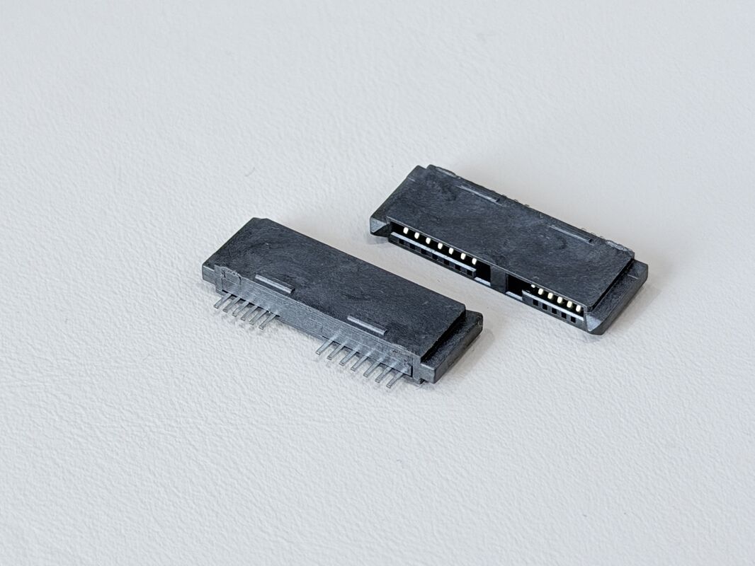 High-Reliability SATA 13Pin 180° Wire Solder Female Connector 1.27mm Pitch | Electrical Signal & Power Terminal Connector for Server, Automotive & Custom Wire Cable Transmission