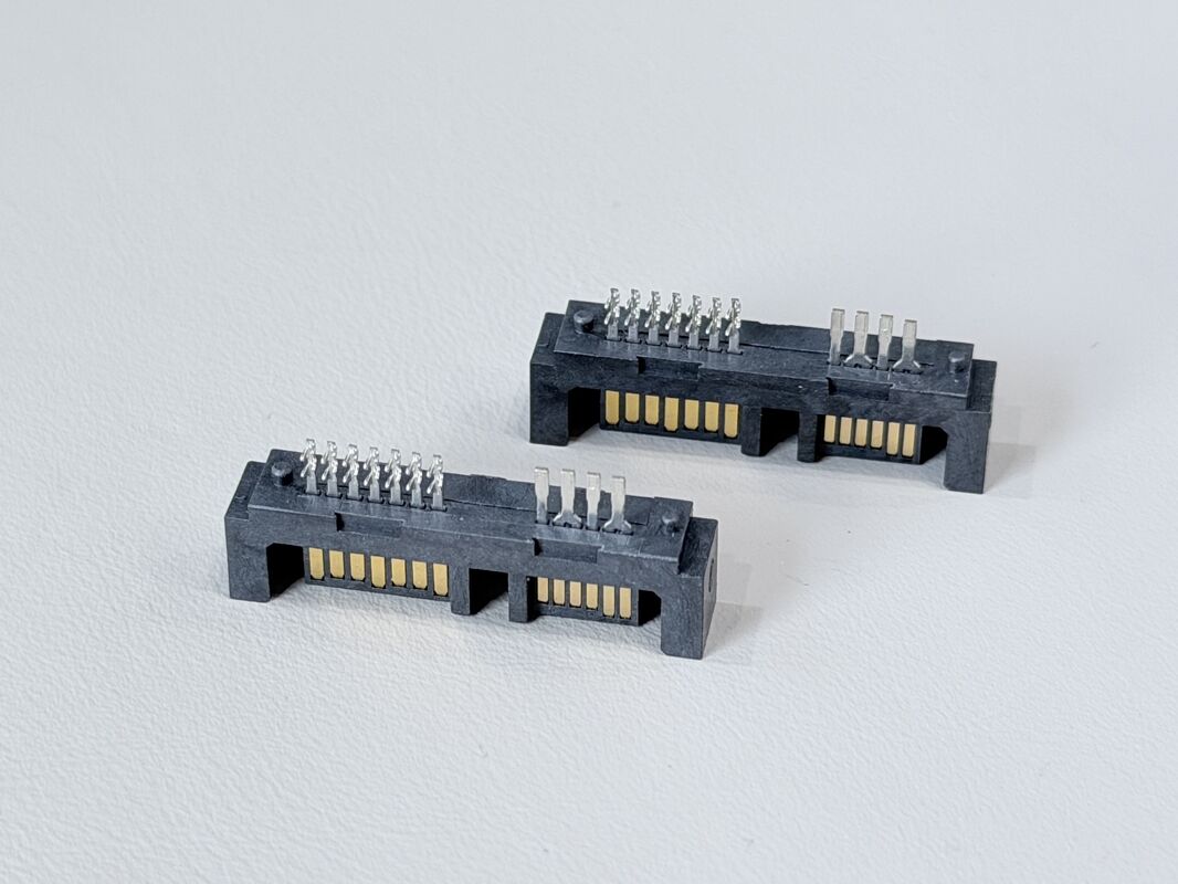 High-Reliability SATA 13Pin 180° Male Wire Cable Connector 1.27mm Pitch | Electrical Electronic Signal & Power Terminal Connector for Server, Automotive & Custom Wire Harness Transmission