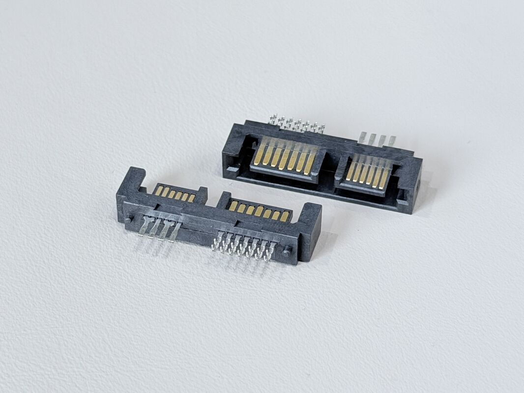 High-Reliability SATA 13Pin 180° Male Wire Cable Connector 1.27mm Pitch | Electrical Electronic Signal & Power Terminal Connector for Server, Automotive & Custom Wire Harness Transmission