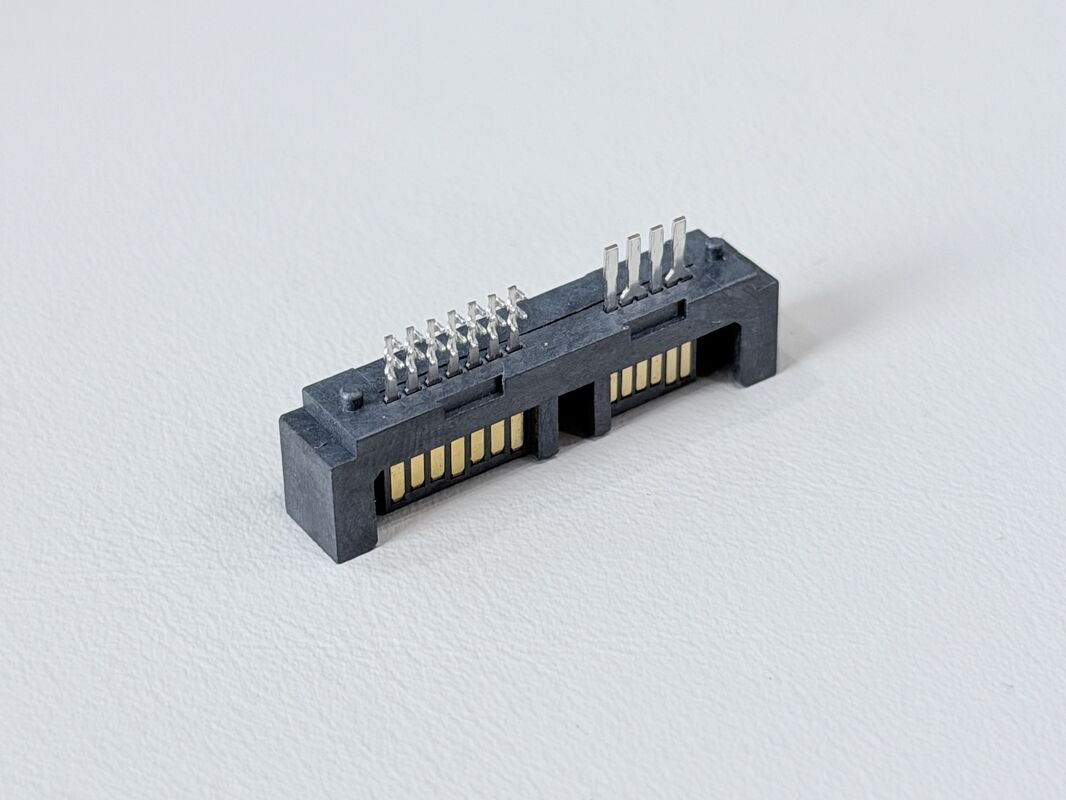 High-Reliability SATA 13Pin 180° Male Wire Cable Connector 1.27mm Pitch | Electrical Electronic Signal & Power Terminal Connector for Server, Automotive & Custom Wire Harness Transmission