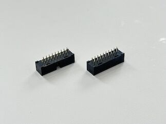 IDC 20-Pin Dual-Row Fully-Shrouded Male Connector, Pin-Header Type, Exposed 3.2mm Gold-Plated G/F