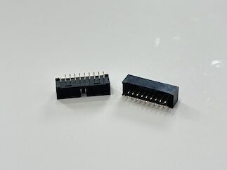 IDC 20-Pin Dual-Row Fully-Shrouded Male Connector, Pin-Header Type, Exposed 3.2mm Gold-Plated G/F