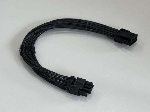 PCI-E 8Pin Male to 6+2Pin GPU Power Cable Connector – Braided Wire Harness for Modular PSU / Server
