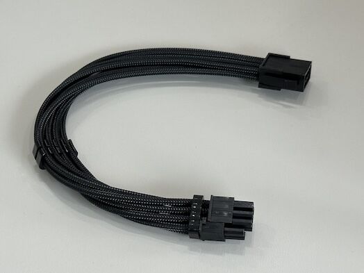 PCI-E 8Pin Male to 6+2Pin GPU Power Cable Connector – Braided Wire Harness for Modular PSU / Server
