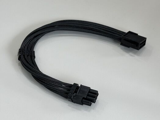 PCI-E 8Pin Male to 6+2Pin GPU Power Cable Connector – Braided Wire Harness for Modular PSU / Server