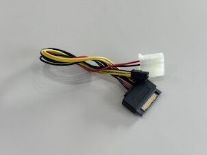 SATA 15Pin Power Cable Connector Splitter to 4Pin Molex and 4Pin Floppy – Electrical Wire Harness for HDD / Fan / LED / Server