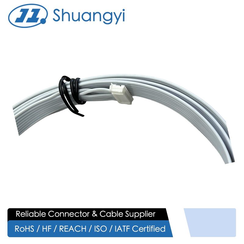 Flat Ribbon Cable Connector Assembly – 2.54mm Pitch Female Wire Harness for PCB Signal Transmission
