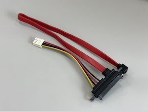 Slimline SATA Power & Data Cable Connector Harness – 7Pin Signal Cable with 4Pin Wire Power Connector for HDD / ODD / Server PCB