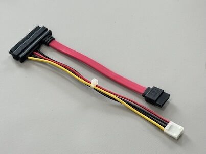 SATA 22Pin Power & Data Cable Connector – 7Pin SATA Male with 4Pin PCB Power Wire Harness for HDD / SSD / Server
