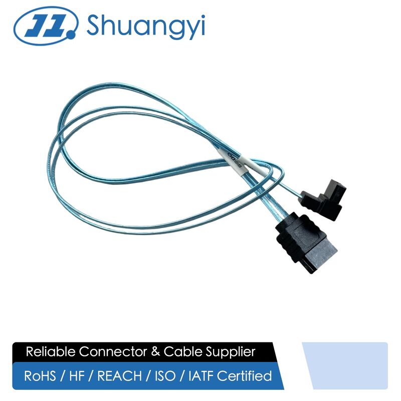 Straight-to-Straight SATA 7Pin Data Cable Connector – Shielded Serial ATA Wire for HDD / SSD / Server Storage
